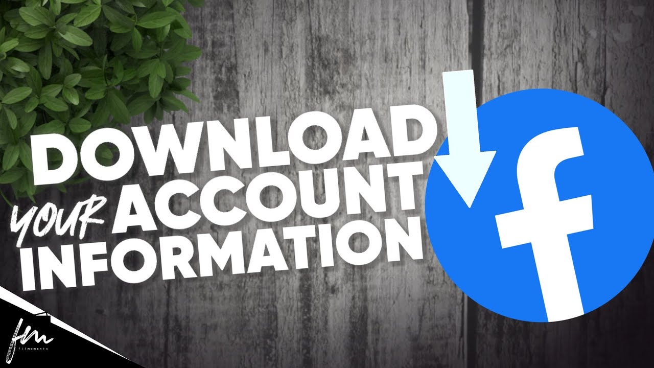 How to download Facebook Account Information 2023 YouTube