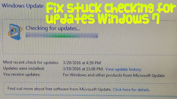 How to fix Windows 7 stuck on checking for updates!