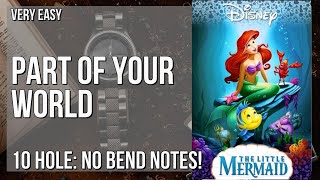 How to play Part of Your World (The Little Mermaid) on Diatonic Harmonica 10 Holes (Tutorial)