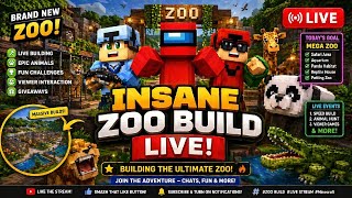INSANE ZOO BUILD LIVE 🐼🔥 | Minecraft Survival Live