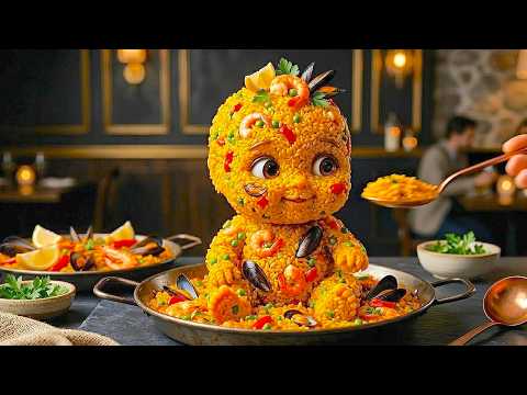 Cute AI Food Babies Eating World Foods Oddly Satisfying Relaxing ASMR