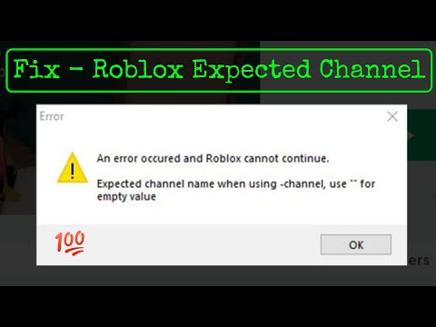 Roblox | an error occurred and roblox cannot continue expected channel name | expected channel error @Teconz
