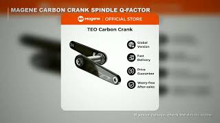 Magene TEO Carbon Crank 29mm Spindle 44.25mm Chainline 148mm Q-factor