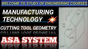 ASA SYSTEM | Cutting Tool Geometry | Tool Nomenclature in Asa | Manufacturing Technology #asasystem