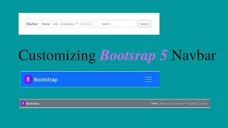 customizing bootstrap 5 navbar