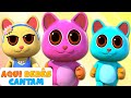 Aqui Bebês Cantam | TRÊS GATHINOS PEQUENOS | Ep 7 | Canção infantil | Desenhos animado | Educação