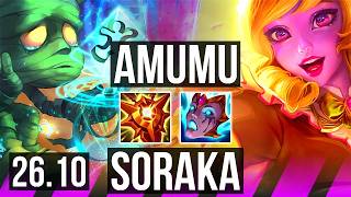 AMUMU & Samira vs SORAKA & Veigar (SUP) | 7k gold comeback | EUW Master | 26.10