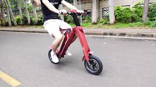 Automatic folding electric scooter Chanson AK-1 折り畳み電動スクーター