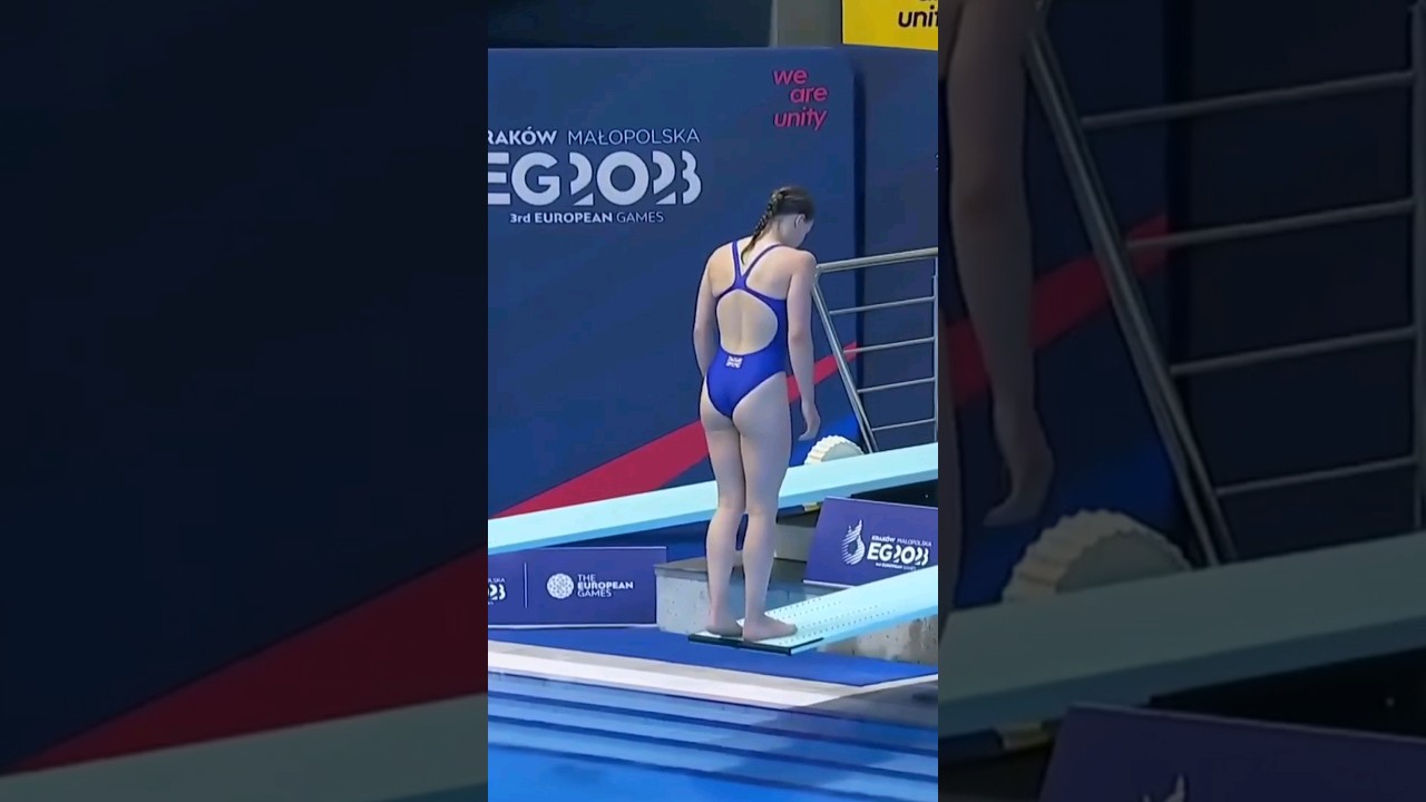 Women's Diving GRACE REID 1M Springboard Diving European ROUND 1