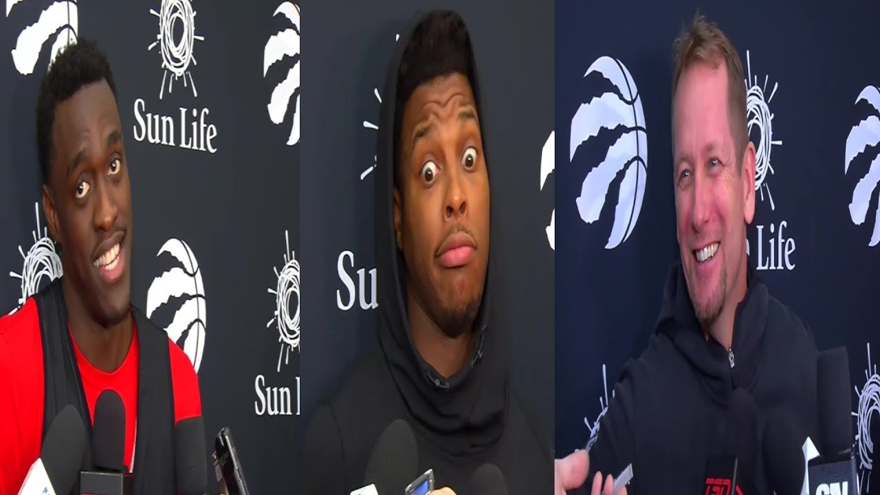 RAPTORS VS PHILADELPHIA 76ERS PRACTICE INTERVIEW -  PASCAL SIAKAM, KYLE LOWRY &  NURSE - 04.12.2018