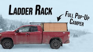 Building a Pop Up Truck Camper from a Ladder Rack Part 1