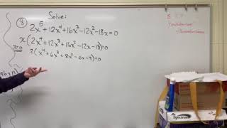 Solving polynomial equation without calculator
