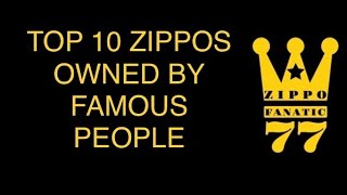 Tilladelse Forkæle Gætte TOP 10 Zippo's Owned By Famous People. - YouTube