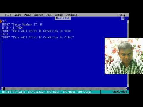 Qbasic Programming in Hindi If Else Statement IN QBASIC PART 9