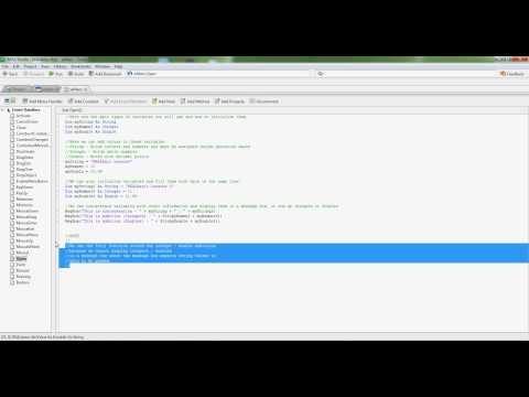 REALbasic Lesson 02 - Variables