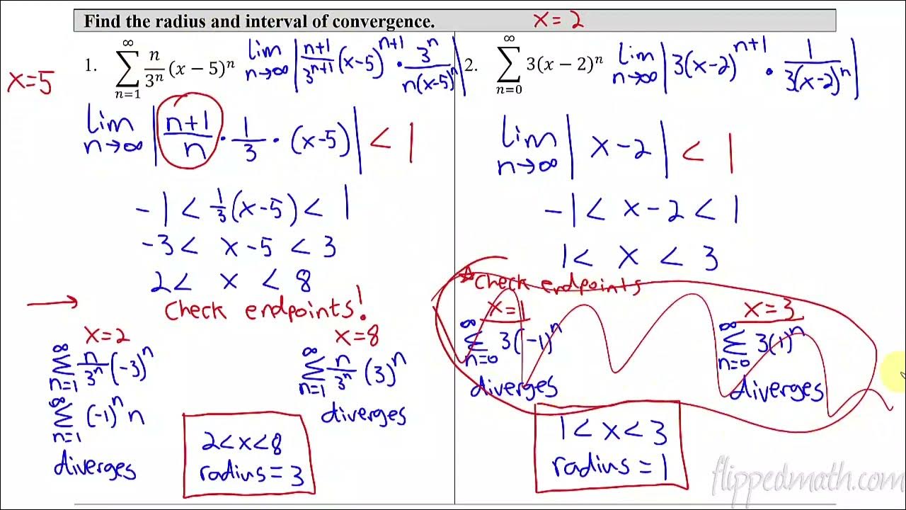 Calculus BC 10.13 Radius and Interval of Convergence of Power Series
