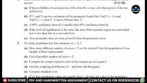 If T1 and T2 are two estimators of the parameter θ such that Var(T1) = 1/n andVar(T2) = n then.IGNOU