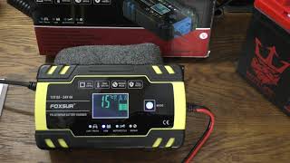 Foxsur 12V & 24V 8A Smart Charger for Lead Acid batteries  A review