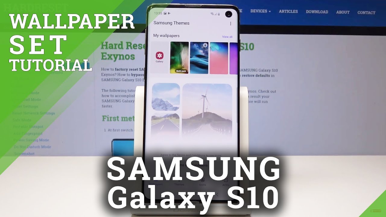 Samsung Galaxy S10 Change Wallpaper Set Up Wallpaper Tutorial Youtube