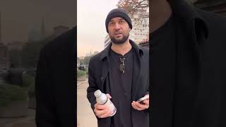 Crazy European man gets a free water and complaints