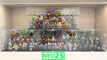 LEGO Marvel Minifigures Display Case | iDisplayit | 80 LEGO Minifigures Display Case (Black) Review