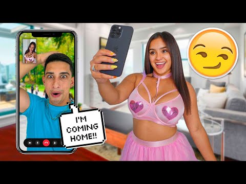 FACETIMING MY BOYFRIEND WEARING A "SPICY" OUTFIT WHILE HES OUT! *GETS FREAKY*