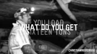 Video thumbnail of "Tennessee Ernie Ford - Sixteen Tons (lyrics)"