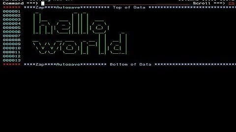 Hello world in REXX on z/VM - M123
