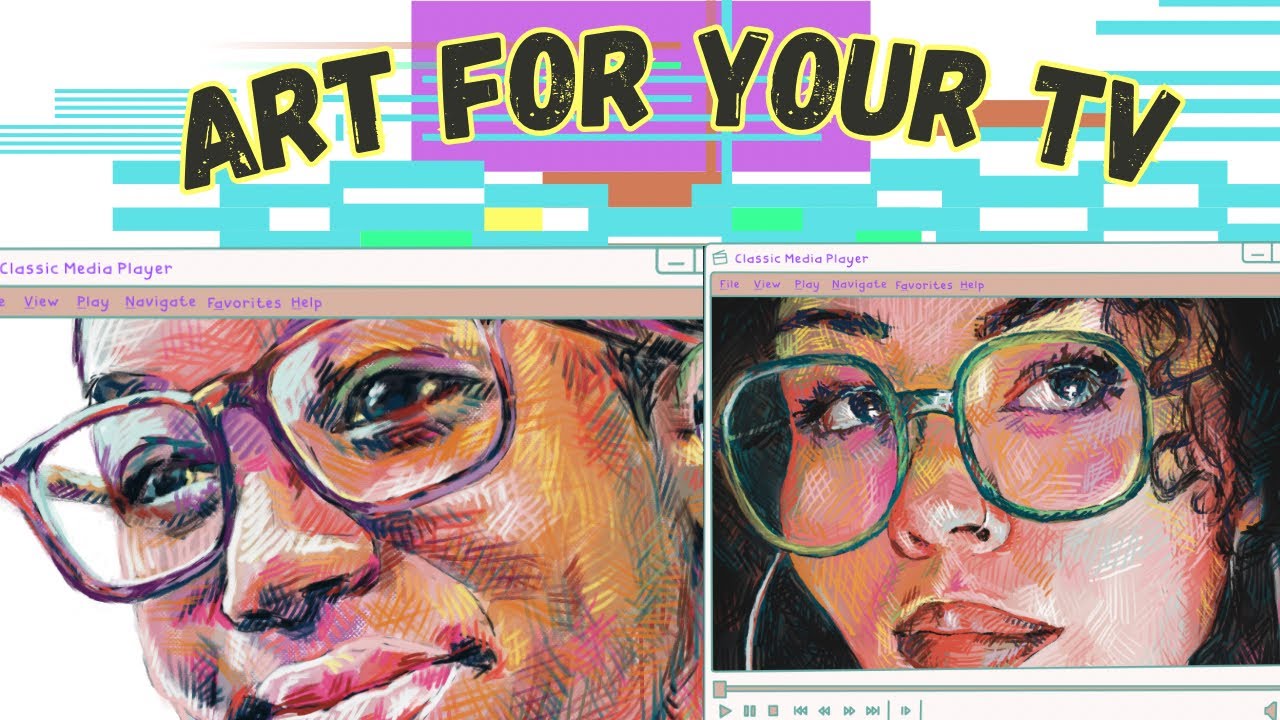 Art for your TV ️📺 Ambient drawing process as a tv screensaver. - YouTube
