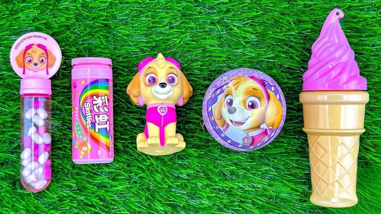 Funny Candy ASMR | Satisfying PAWPATROL Marshall Surprise Box Skye Sweets& Chase Toys Opening 