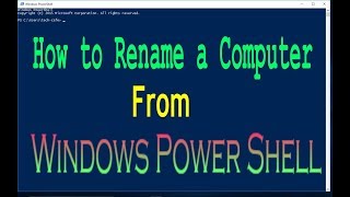 Changing Computername From Windows Poweshell