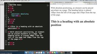 Positioning Elements Using CSS