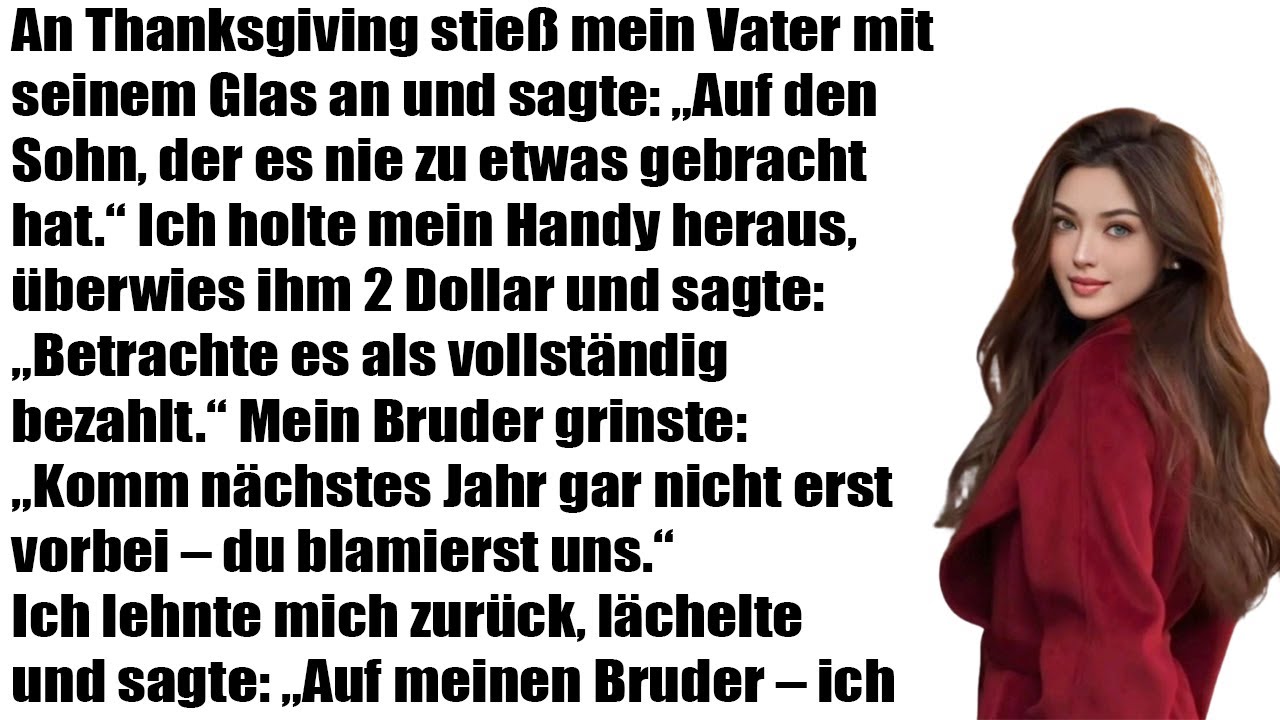 An Thanksgiving erhob mein Vater sein Glas: ‚Auf den Sohn, der es nie zu etwas brachte‘“