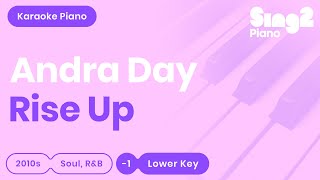 Rise Up (Lower Key of C) [Piano Karaoke Instrumental] Andra Day chords