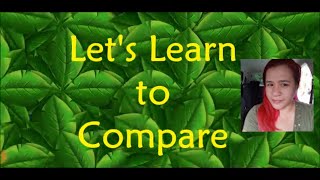 Let's Learn to Compare! For Preschool