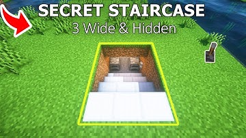 Easy 3 Wide HIDDEN Staircase in Minecraft 1.20/1.21 Survival!