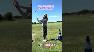 Laid off versus across the line and how it affects your attack angle with irons #golf #golfswing