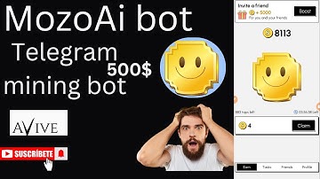 MozoAi bot telegram mining||Mozo AI airdrop||avive mining ||new mining bot