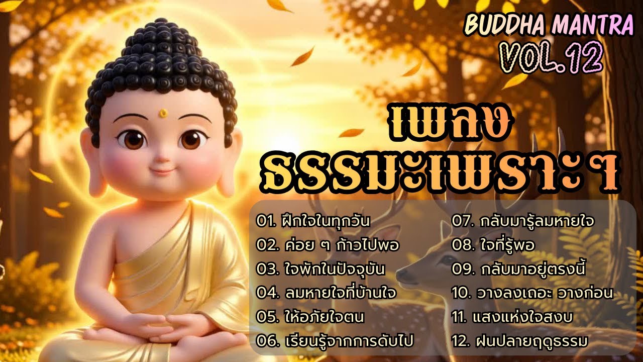 🎼รวมเพลงธรรมะเพราะๆ Vol.12 | 🎺เปิดฟังเพื่อความเพลิดเพลิน ผ่อนคลาย สุขสงบ มีสมาธิ ฟังได้ทุกช่วงเวลา