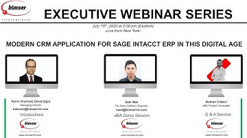 Executive Webinar: How to perform Customer Relationship Management digitally with eBA & Sage Intacct