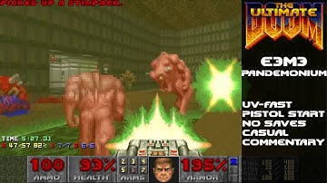 DOOM - E3M3: Pandemonium 100% (UV-Fast) w/Commentary
