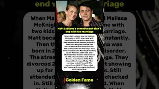 Matt LeBlanc's commitment didn't end with the marriage. Melissa McKnight. #shorts #hollywood