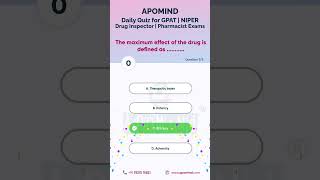 Apomind Daily Pharma Dose Quick Quiz For Pharma Exam Warriors