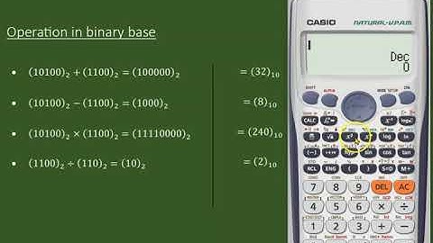 Binary operations (addition, subtraction, Multiplication and Division) by fx-991 ES PLUS CASIO