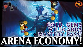 MAGIC ARENA ECONOMY! GOLD, GEMS WILDCARDS + MASTERY PASS! Get The Most For Your Money!