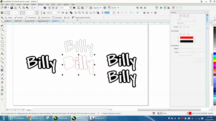 CorelDRAWのテキストコンターボーダーの詳細方法