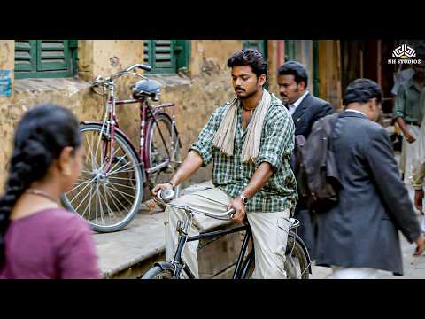 इतनी गरीबी में रोज साइकिल लेकर कहाँ जाता है विजय? | विजय थलापति Action Scene