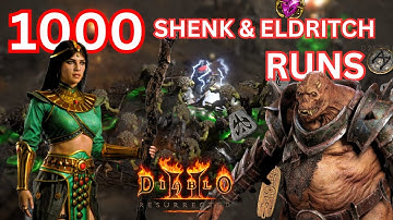 1000 SHENK & ELDRITCH RUNS - Cheap or Generous farming? - Diablo 2 Resurrected