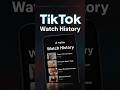 how to see watch history on tiktok #shorts #shortsfeed