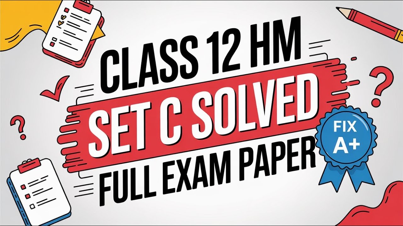 Class 12 HM Set C solved exam important question - YouTube